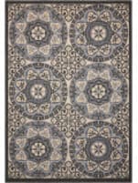 Nourison Caribbean Crb15 Ivory - Charcoal Area Rug