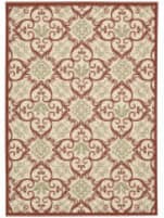 Nourison Carribean Crb02 Ivory Rust Area Rug