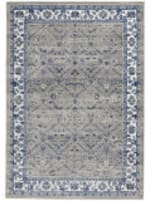 Nourison Cyrus CYR02 Ivory - Navy Area Rug