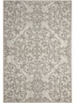 Nourison Damask Das01 Ivory-Grey Area Rug