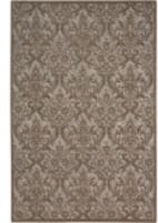 Nourison Damask Das02 Grey Area Rug