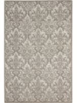 Nourison Damask Das02 Ivory-Grey Area Rug