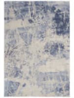 Nourison Silky Textures Sly02 Blue - Cream Area Rug