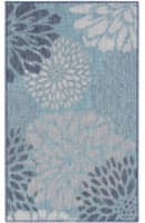 Nourison Home Garden Oasis Goa06 Navy Area Rug