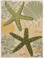 Nourison Home Aloha Alh24 Green Yellow Area Rug