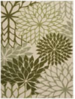 Nourison Home Aloha Alh05 Ivory Green Area Rug