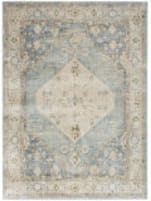 Nourison Home Astra Machine Washable Asw11 Silver Blue Area Rug