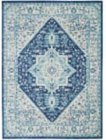 Nourison Tranquil Tra06 Ivory - Navy Area Rug
