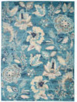 Nourison Tranquil Tra02 Turquoise Area Rug
