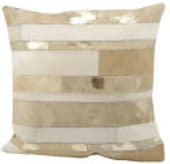 Nourison Pillows Natural Leather Hide S1160 Beige