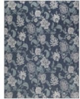 Nourison Home Garden Oasis Goa03 Navy Area Rug