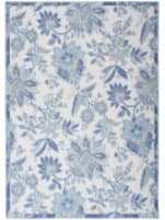 Waverly Washables Collection WAW01 Ivory Blue Area Rug