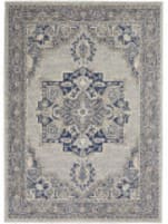 Nourison Tranquil TRA14 Grey - Navy Area Rug