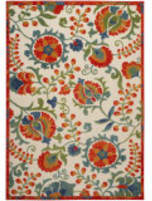 Nourison Home Aloha Alh17 Red Multicolor Area Rug