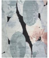 Nourison Home Silk Shadows Sha25 Blue Pink Area Rug