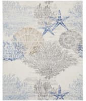 Nourison Home Seaside Sds04 Ivory Grey Blue Area Rug