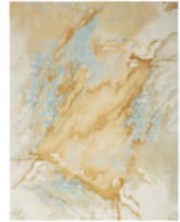 Nourison Home Prismatic Prs36 Sand Blue Area Rug