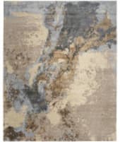 Nourison Home Silk Shadows Sha23 Beige Blue Area Rug