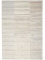 Inspire Me! Home Decor Brushstrokes Bsk04 Beige Silver Area Rug