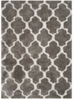 Safavieh Barcelona Shag Bsg319b Silver / White Area Rug