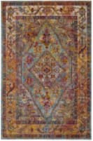 Safavieh Crystal Crs507a Light Blue - Orange Area Rug