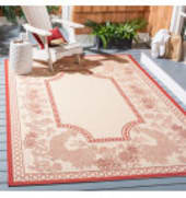 Safavieh Courtyard CY3305-3701 Natural / Red Area Rug