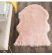 Safavieh Faux Sheep Skin Fss115g Pink Area Rug