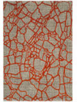 Safavieh Porcello Prl7737f Light Grey - Orange Area Rug