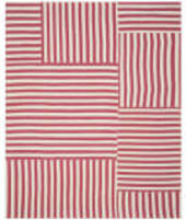 Ralph Lauren Canyon Stripe Patch RLR2867H Rouge Area Rug