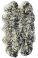 Safavieh Sheepskin Shag Shs121g Ivory - Dark Charcoal Area Rug