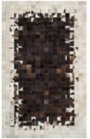 Safavieh Studio Leather Stl215b Ivory - Dark Brown Area Rug