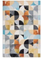 Safavieh Barbados Bar539A Ivory Black - Blue Rust Area Rug