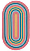 Safavieh Braided BRD327U Pink - Blue Area Rug