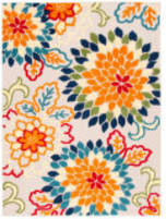 Safavieh Cabana CBN391A Ivory - Orange Area Rug