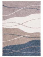 Safavieh Calico Shag Clc108E Taupe - Blue Area Rug