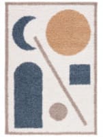 Safavieh Calico Shag Clc114A Ivory - Blue Area Rug