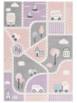 Safavieh Carousel Kids CRK193U Grey - Pink Area Rug