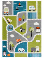 Safavieh Carousel Kids CRK193Y Green - Grey Area Rug