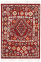 Safavieh Farmhouse Fmh814q Red - Ivory Area Rug