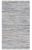 Safavieh Rag Rug RAR301L Light Blue - Black Area Rug