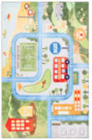 Safavieh Santa Monica Kids SMK134Y Green - Grey Area Rug