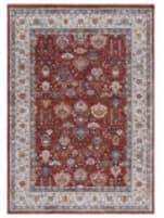 Lauren Ralph Lauren Machine Made Lrl1400Q Red - Ivory Blue Area Rug