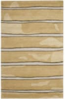 Martha Stewart Chalk Stripe Msr3617B Toffee Gold Area Rug
