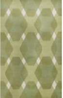 Martha Stewart Overlapping Diamond Msr4558B Green / Multi Area Rug