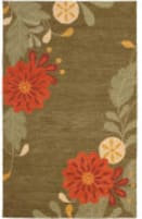 Martha Stewart Picture Block Floral Msr4871B Pup Tent Area Rug