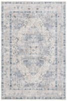 Martha Stewart Cosmopolitan Msr693D Cream / Blue Area Rug