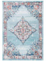 Safavieh Phoenix Phx247K Light Blue / Navy Area Rug