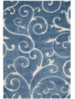 Safavieh Florida Shag Sg455-6011 Light Blue / Cream Area Rug