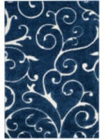 Safavieh Florida Shag Sg455-6511 Dark Blue / Cream Area Rug