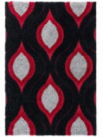 Safavieh Florida Shag Sg461-9040 Black / Red Area Rug